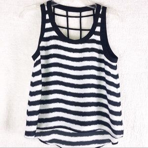 Forever 21 Black/White Striped Blouse